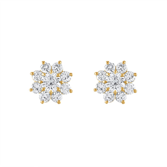 Diamond Cluster Earrings