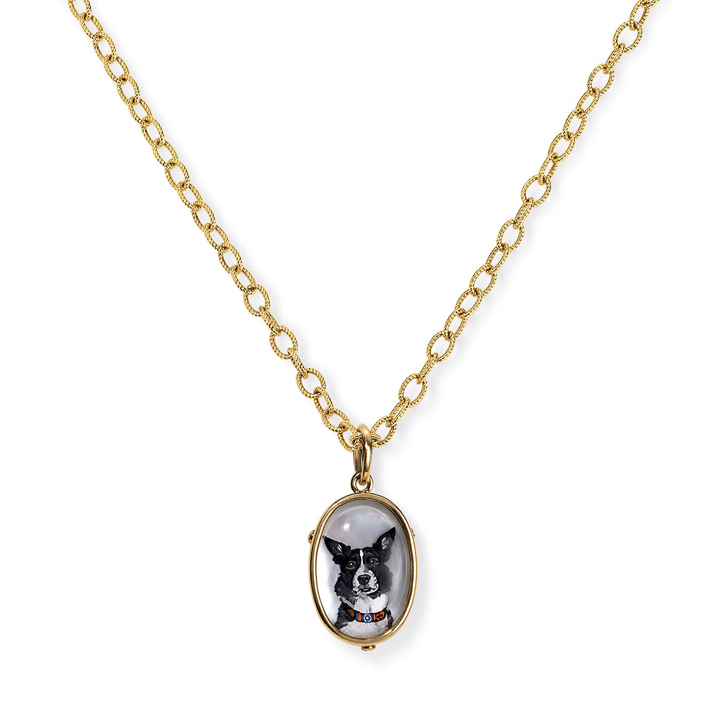 Carved Pet Portrait Pendant