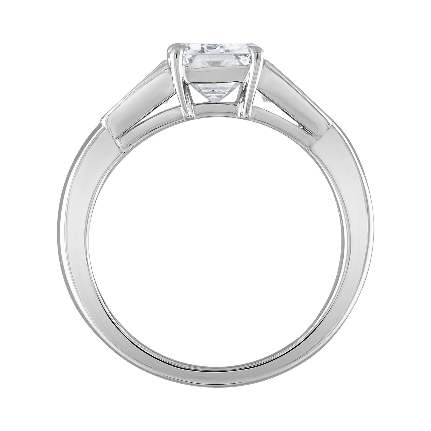 Emerald Cut Five Stone Diamond Ring