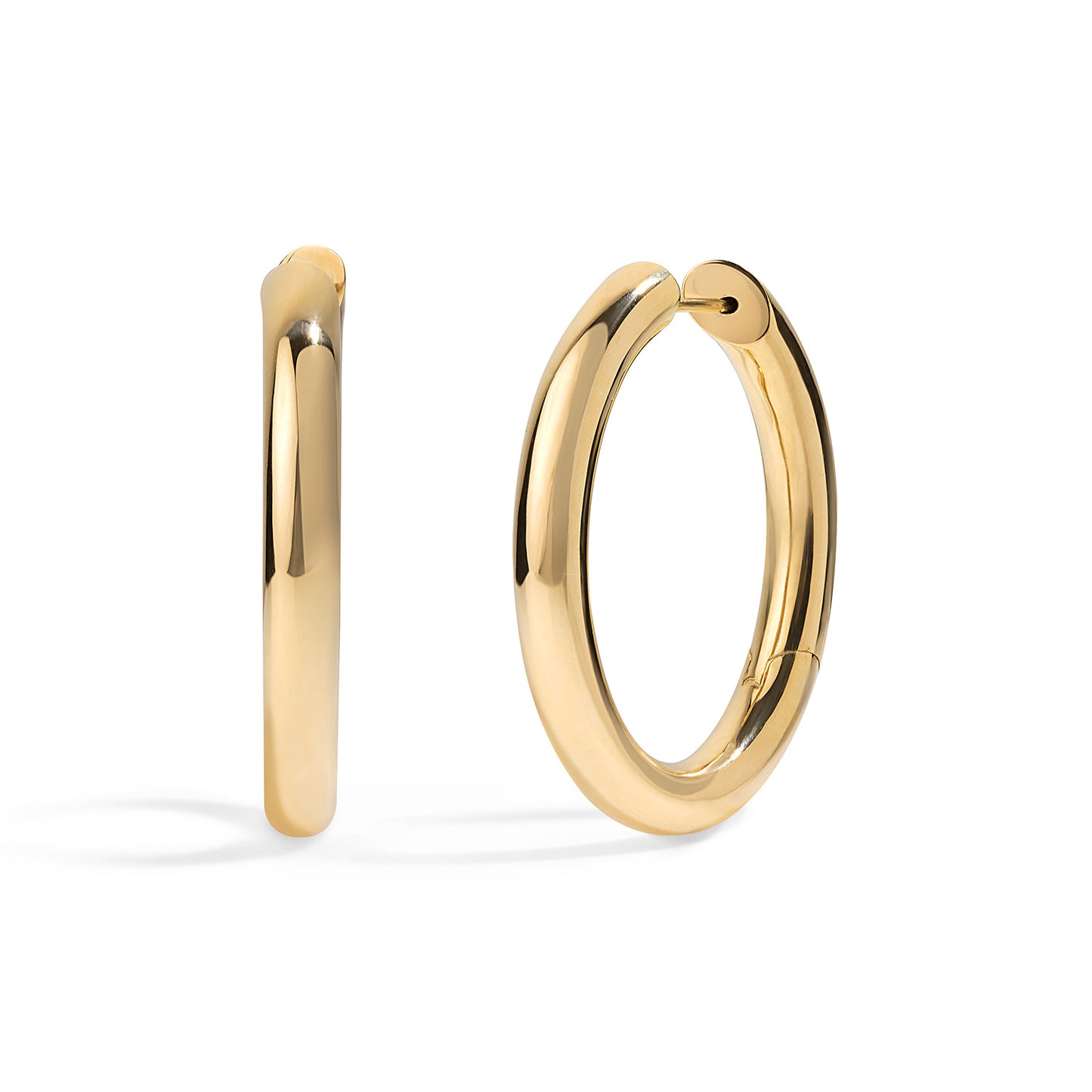 18K Yellow Gold Hoop Earrings