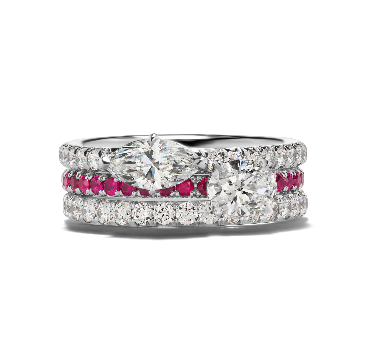 Susan Kottemann-designed stackable gold ring, ideal for adding color and variety to any collection. Customizable in size, metal, and stone options. Made in New York.