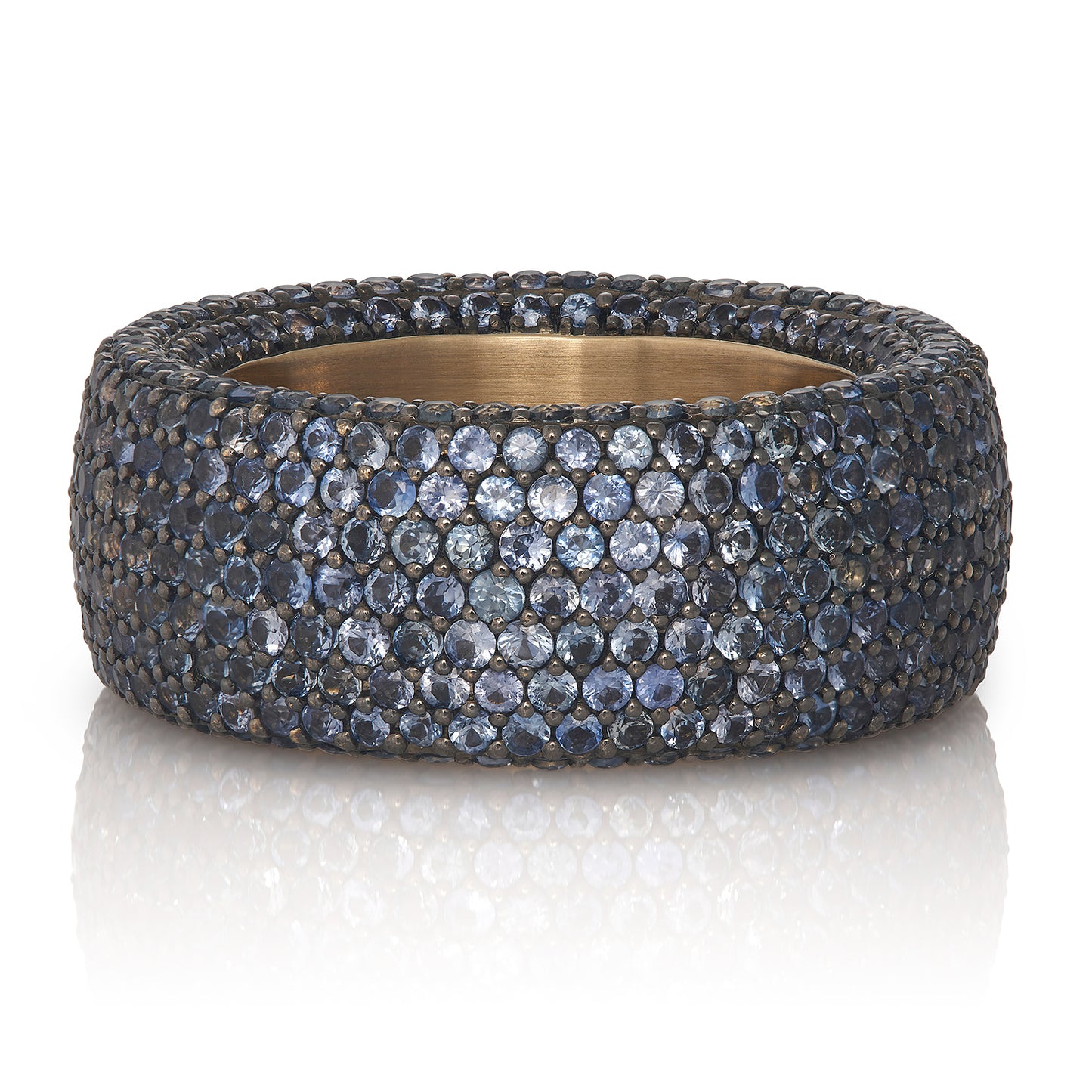 Light Blue Sapphire Pavé Ring