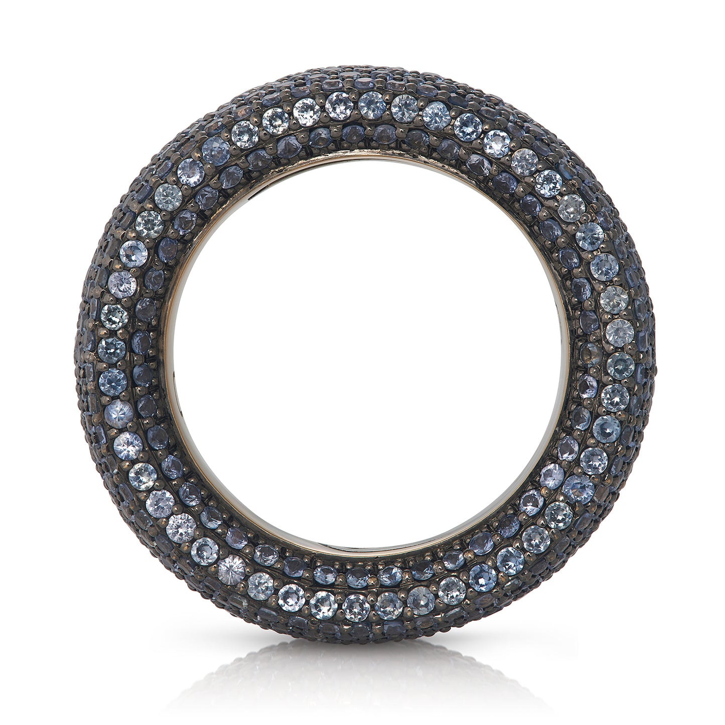 Light Blue Sapphire Pavé Ring