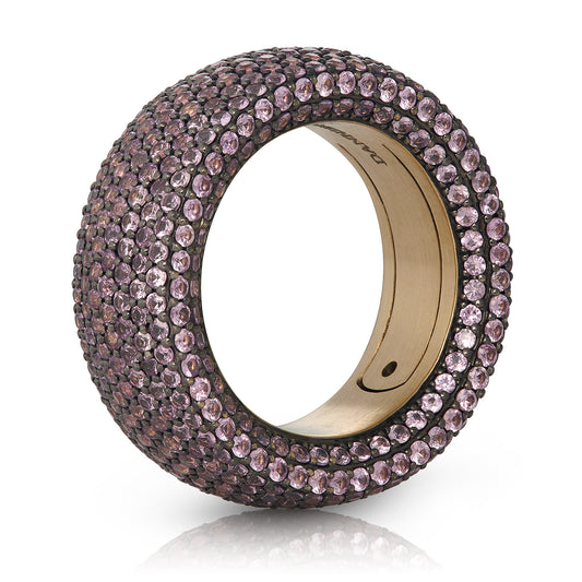 Light Pink Sapphire Pavé Ring