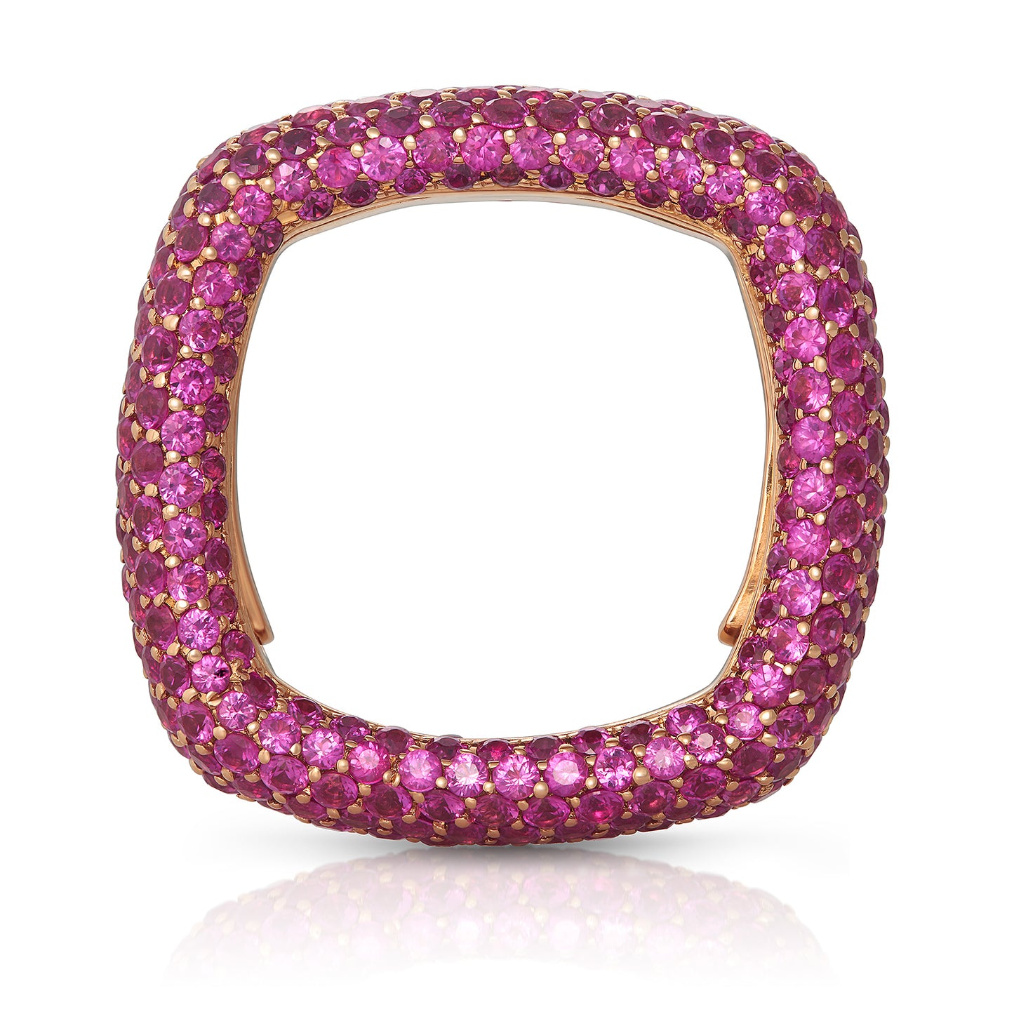 Pink Sapphire Pavé Ring