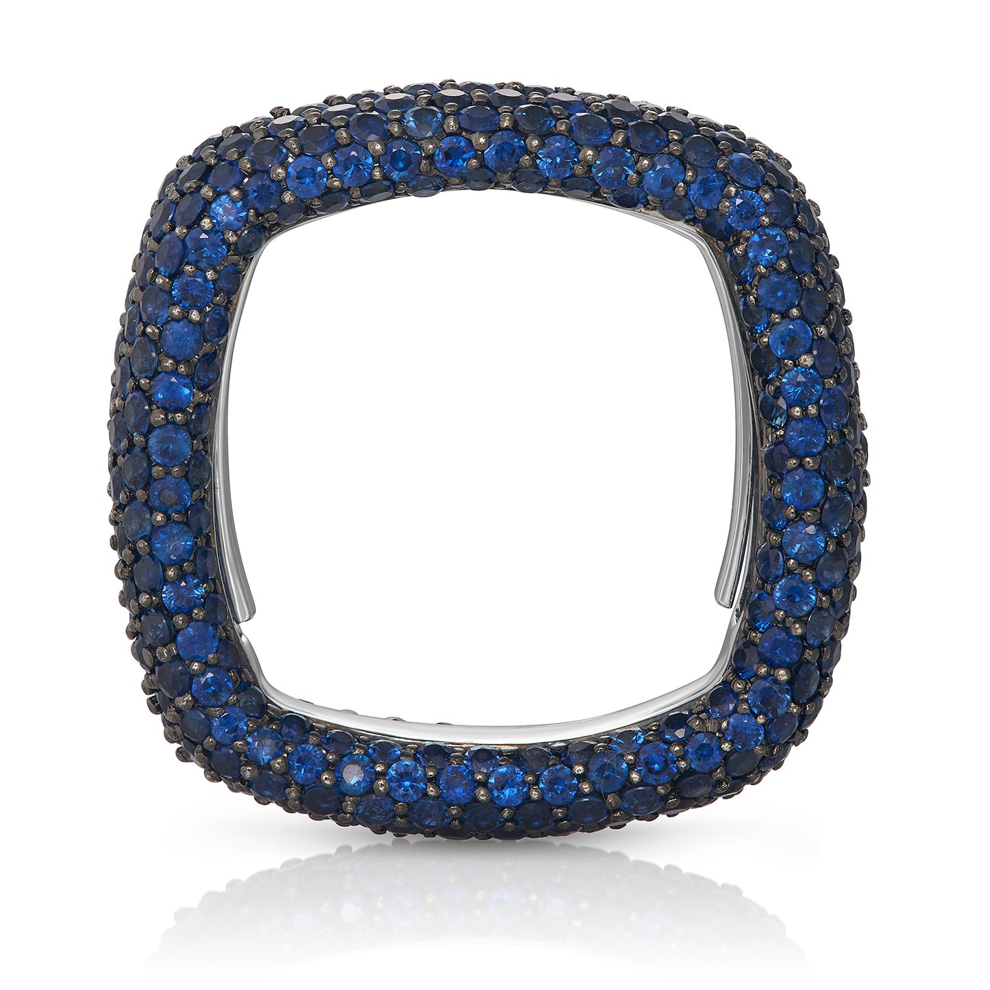 Blue Sapphire Pavé Ring
