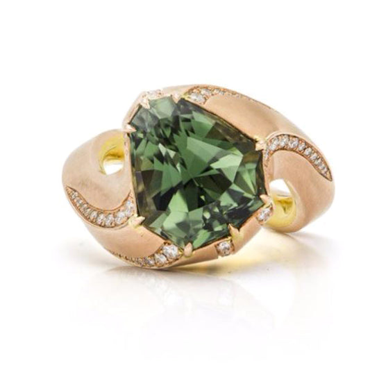 Fancy Tourmaline & Diamond Ring