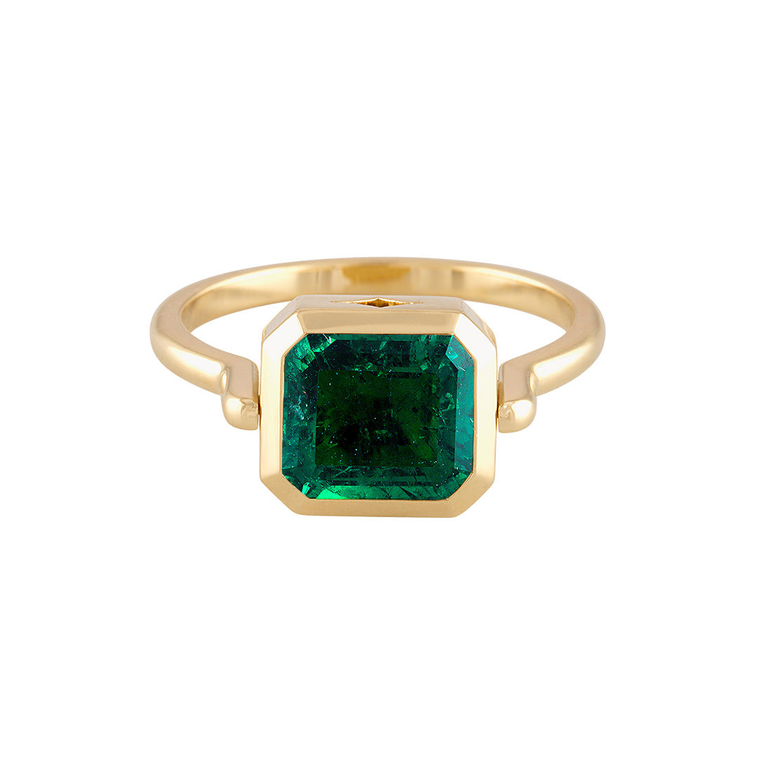 Muzo Emerald Swivel Ring