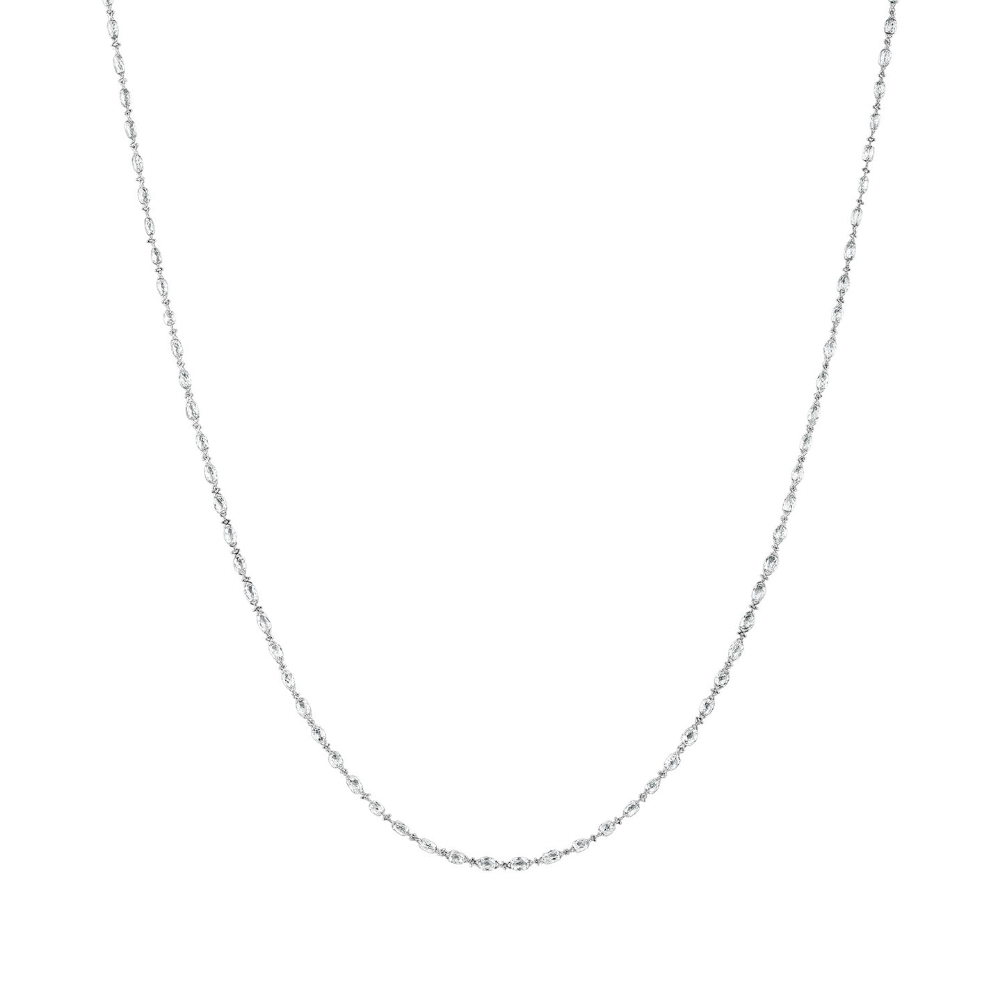 Briolette Cut Diamond Eternity Necklace