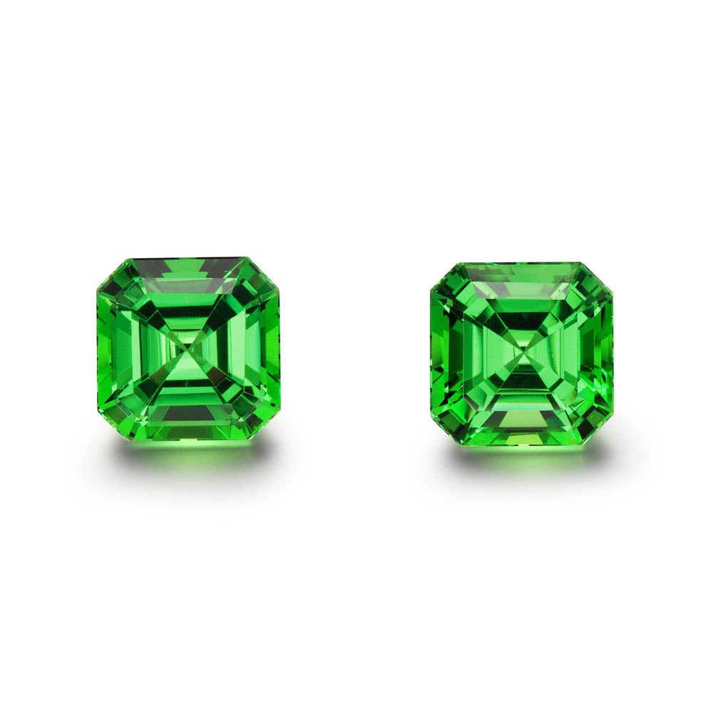Pair of 4.07cts. Aschur Cut Tsavorite Gemstones