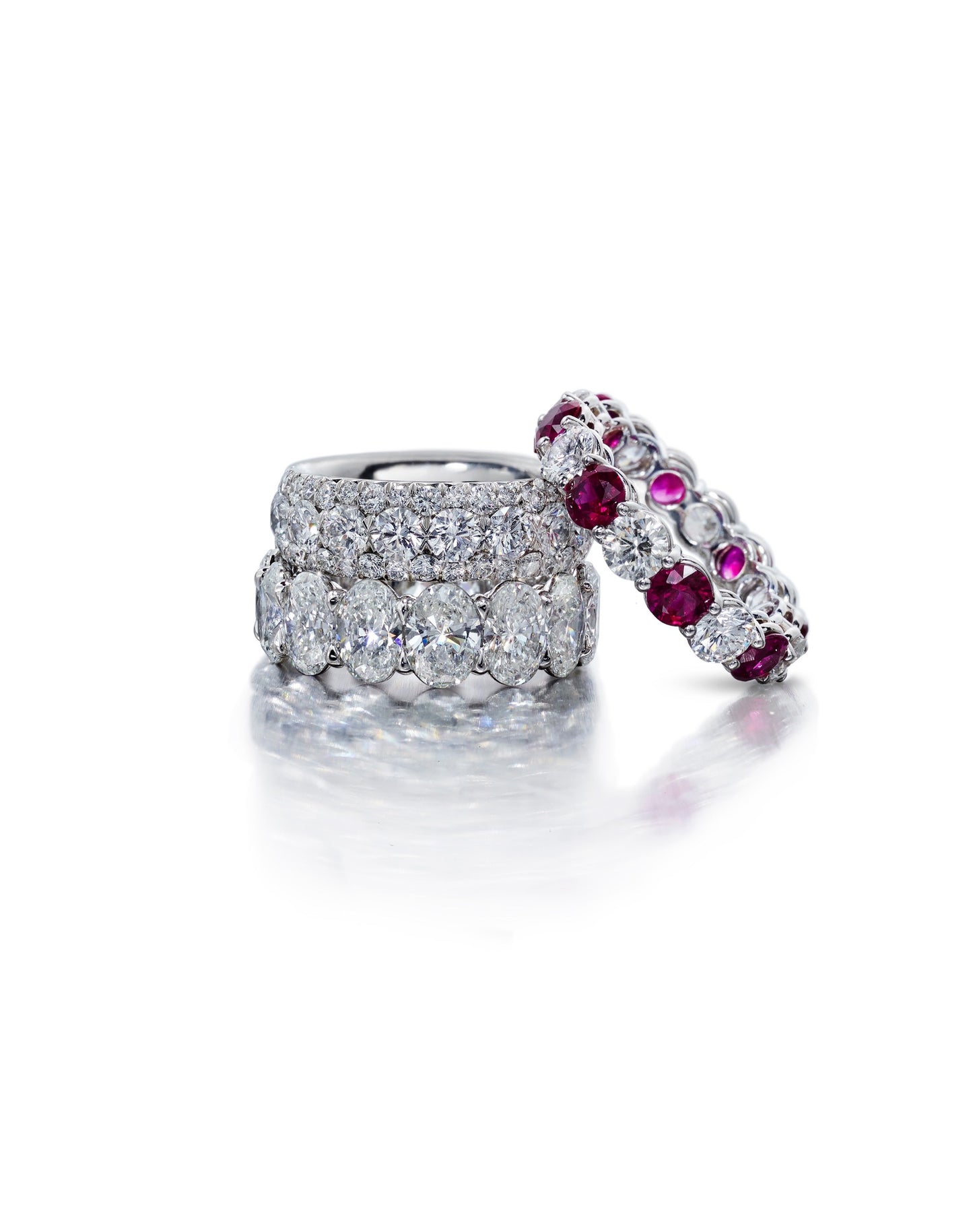 Three Row Diamond Ring