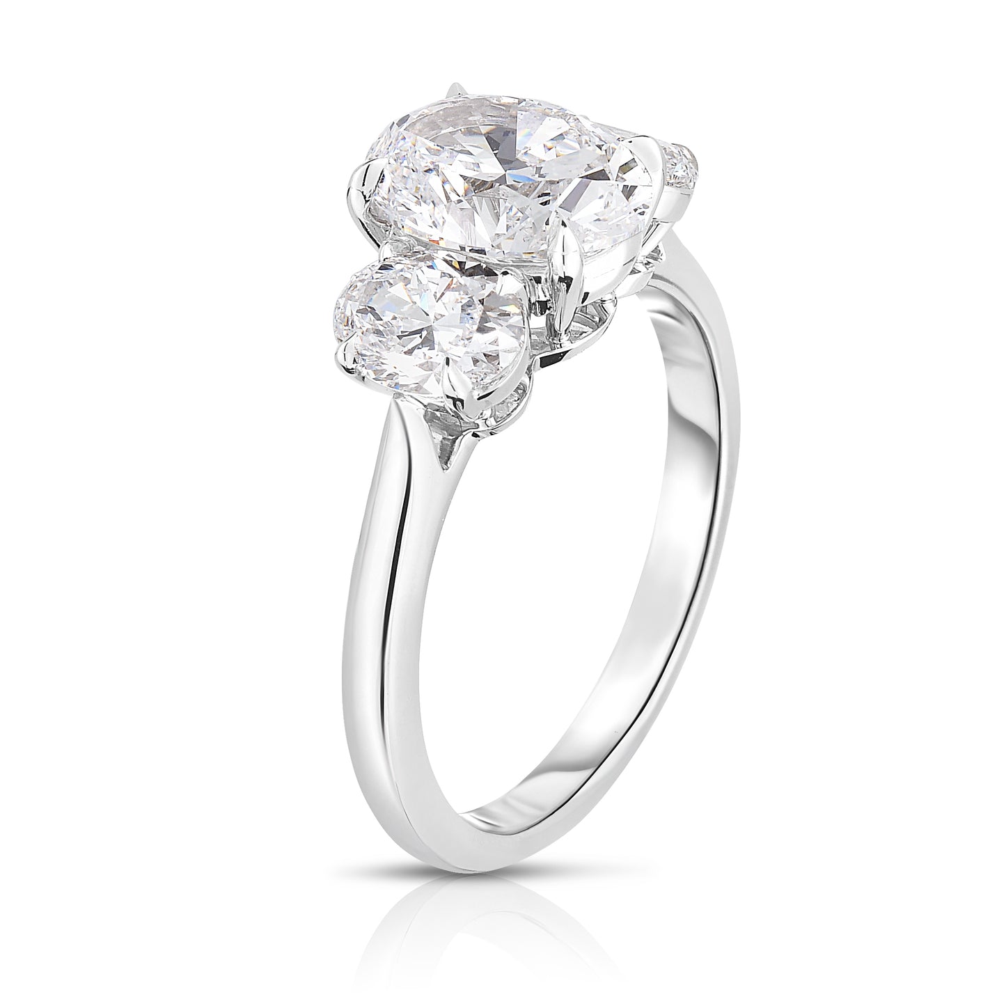 Oval Diamond Three Stone Ring