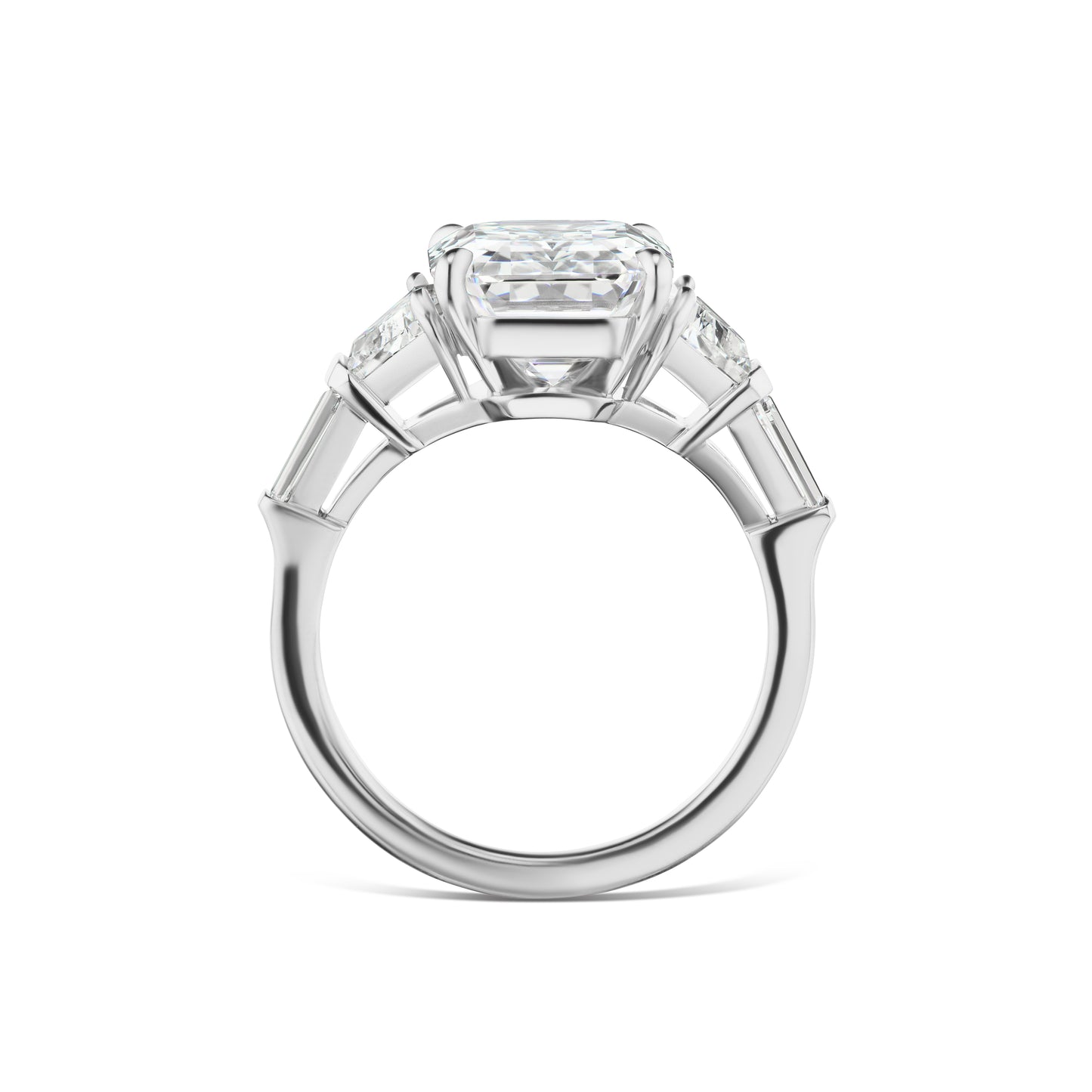 Five Stone Emerald Cut Diamond Ring