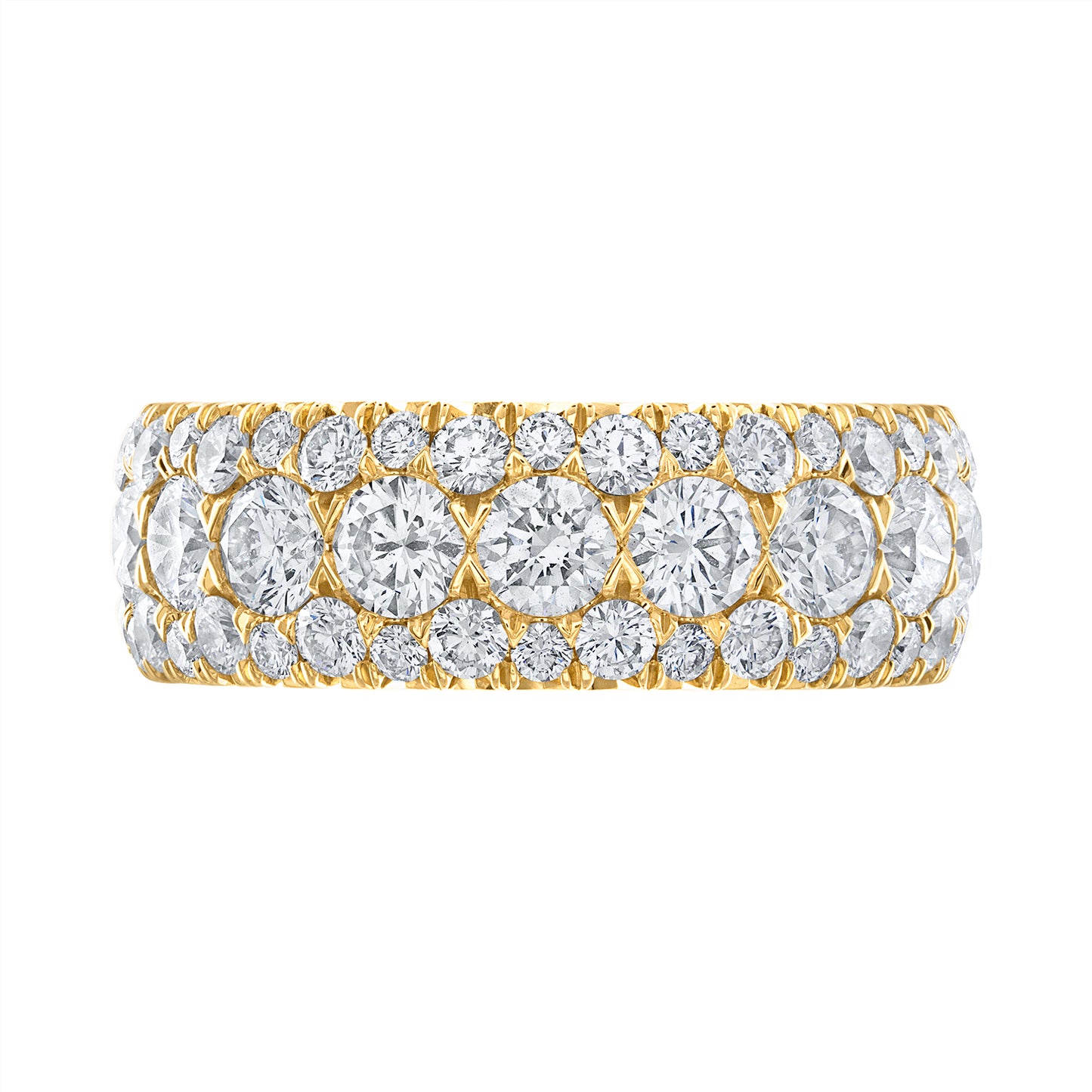 Three Row Diamond Ring
