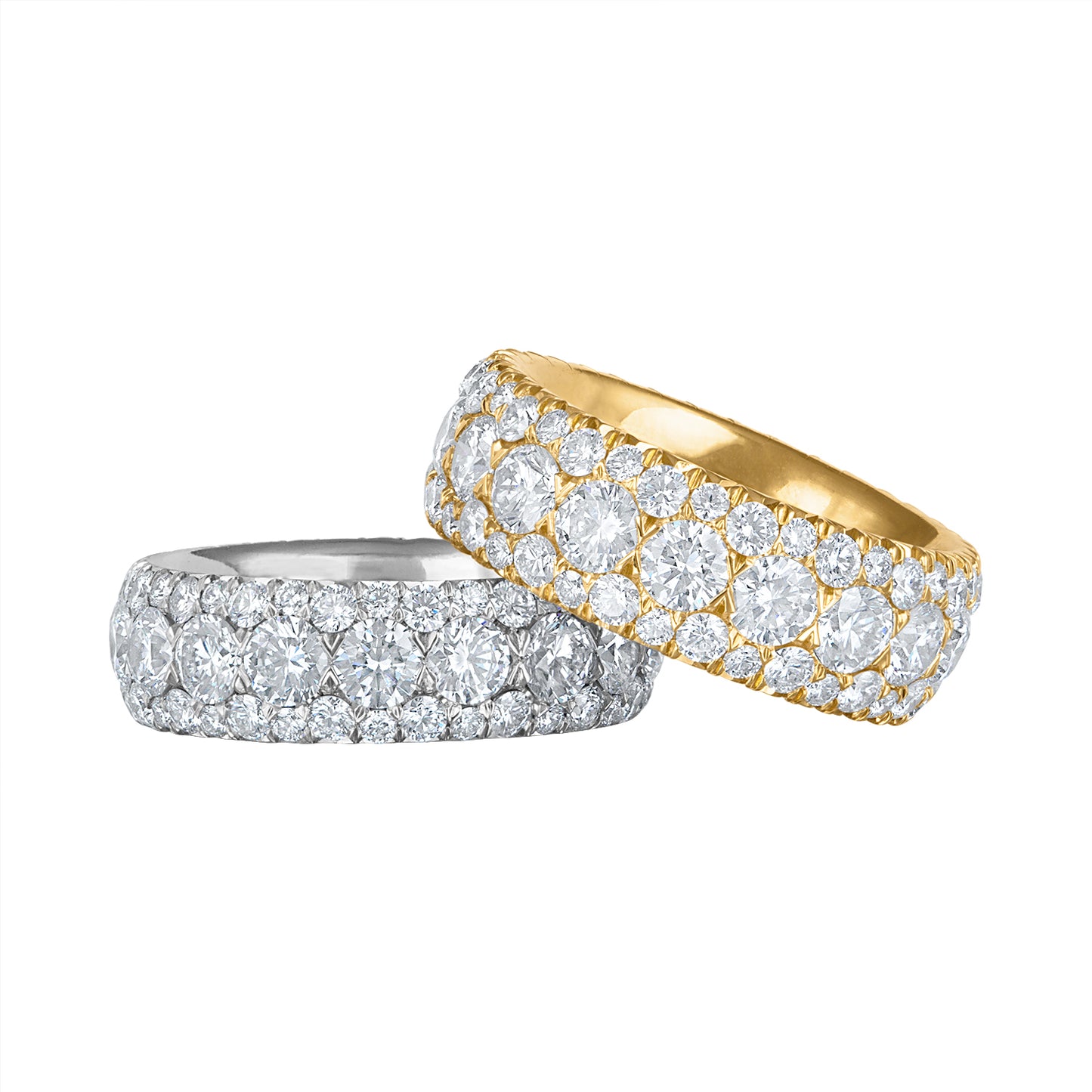 Three Row Diamond Ring