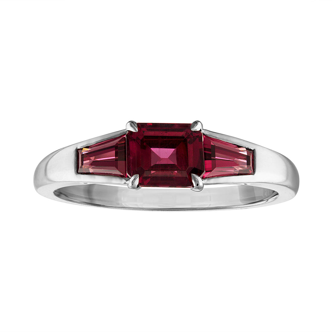 Tanzanian Garnet Ring in Platinum