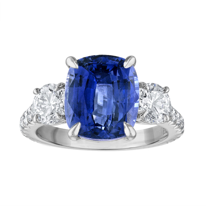 Sapphire & Diamond Engagement Ring