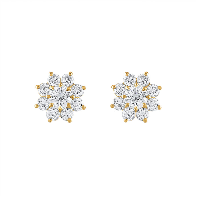 Diamond Cluster Earrings