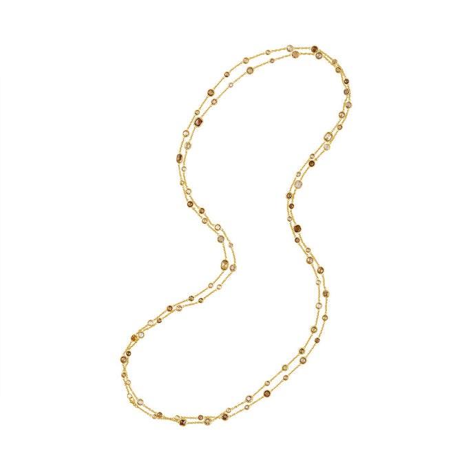 Fancy Colored Rose Cut Diamond Necklace