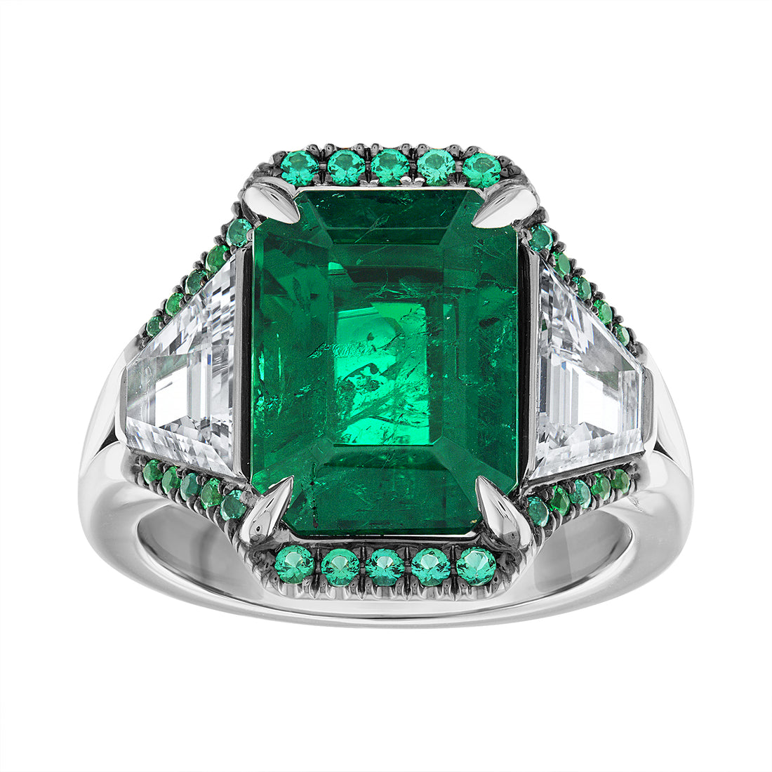 Colombian Emerald and Diamond Ring