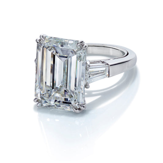 3-Stone Emerald-Cut Diamond Ring