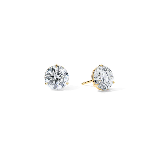 Diamond & Yellow Gold Martini Studs