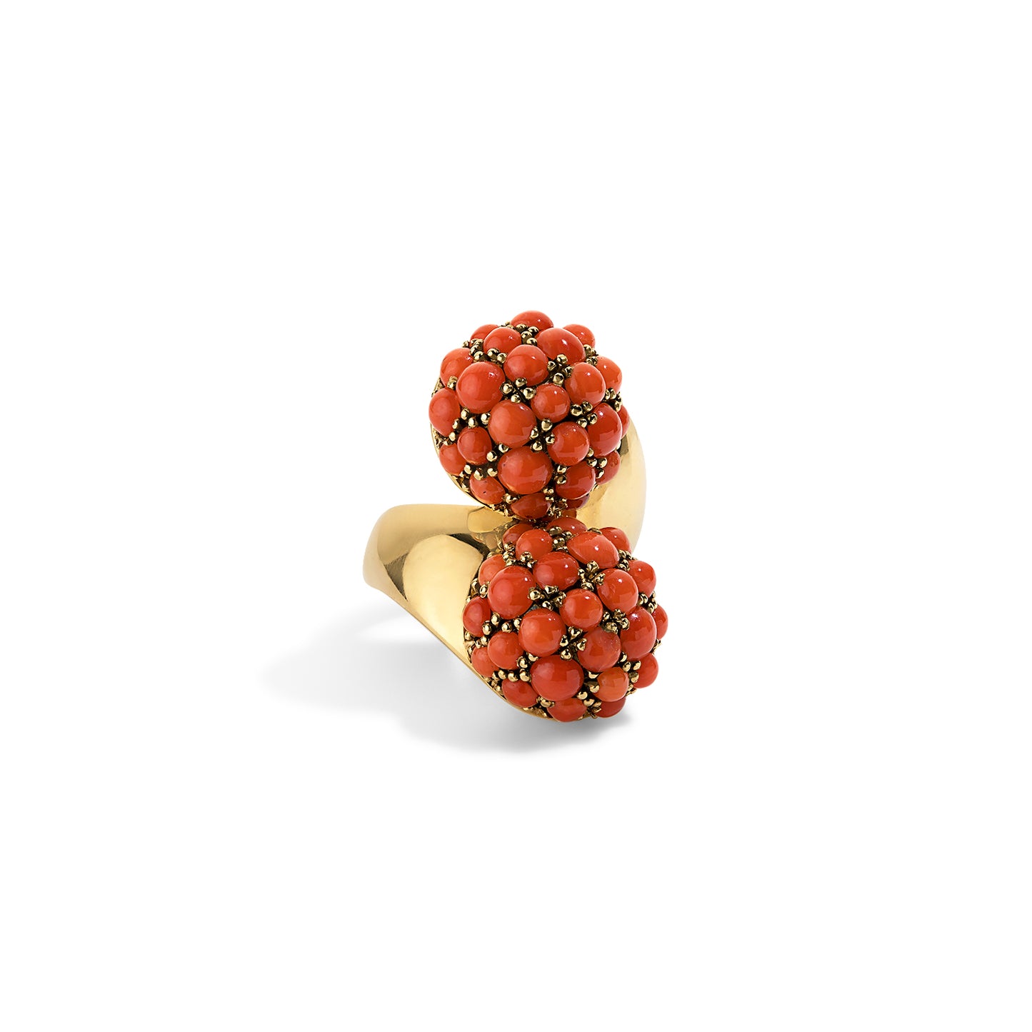 Coral Toi et Moi Ring