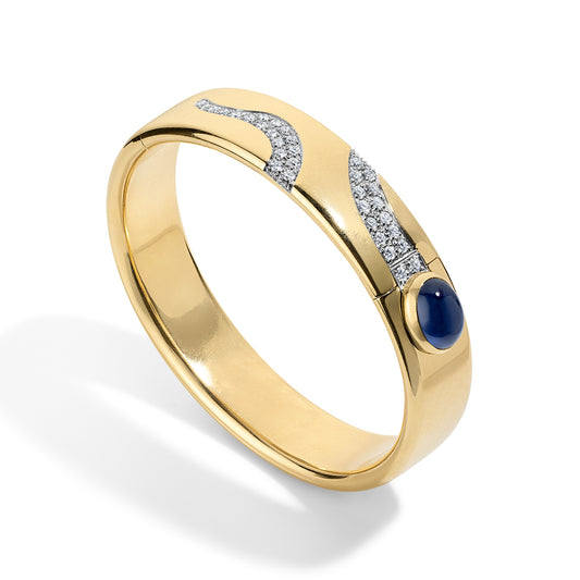 18 Karat Yellow Gold & Diamond Bangle Bracelet by Pomellato