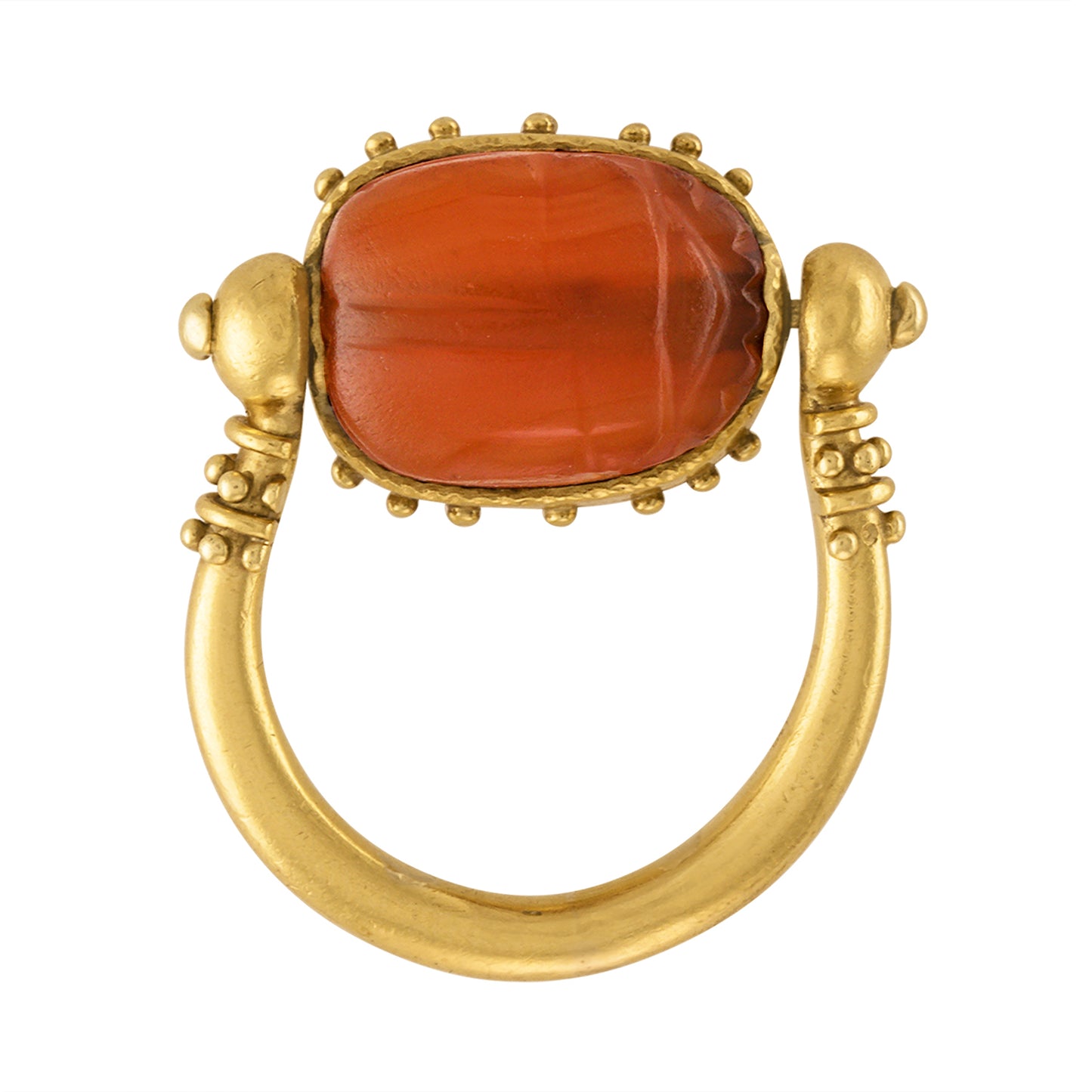 Vintage Scarab Ring Set in 22KT Yellow Gold