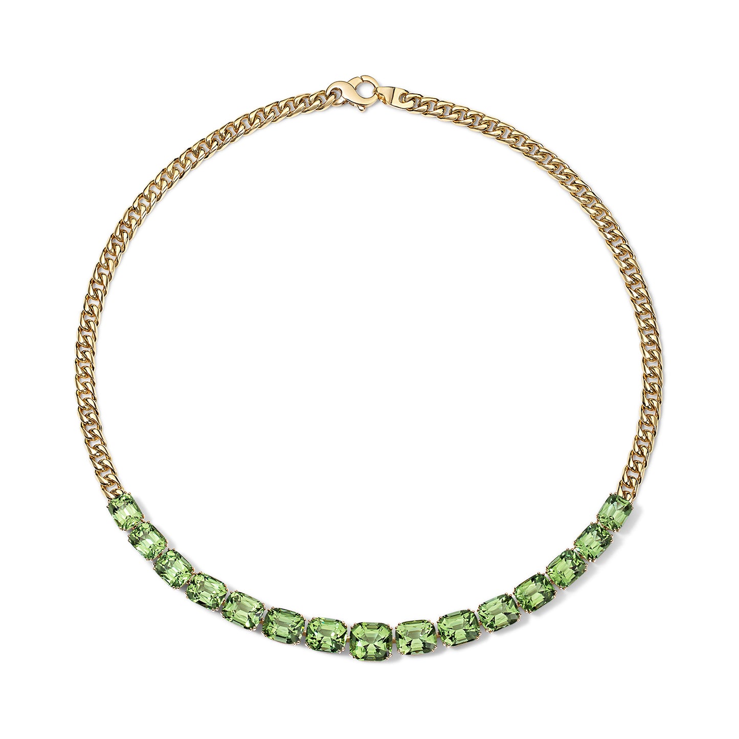 Peridot & Yellow Gold Necklace