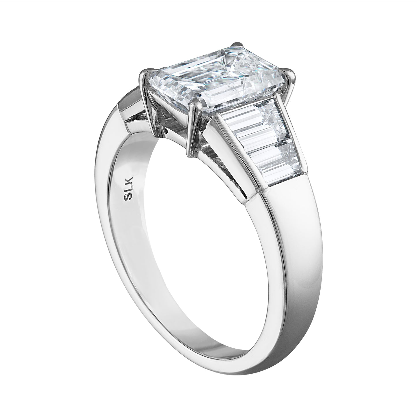 Emerald Cut Five Stone Diamond Ring