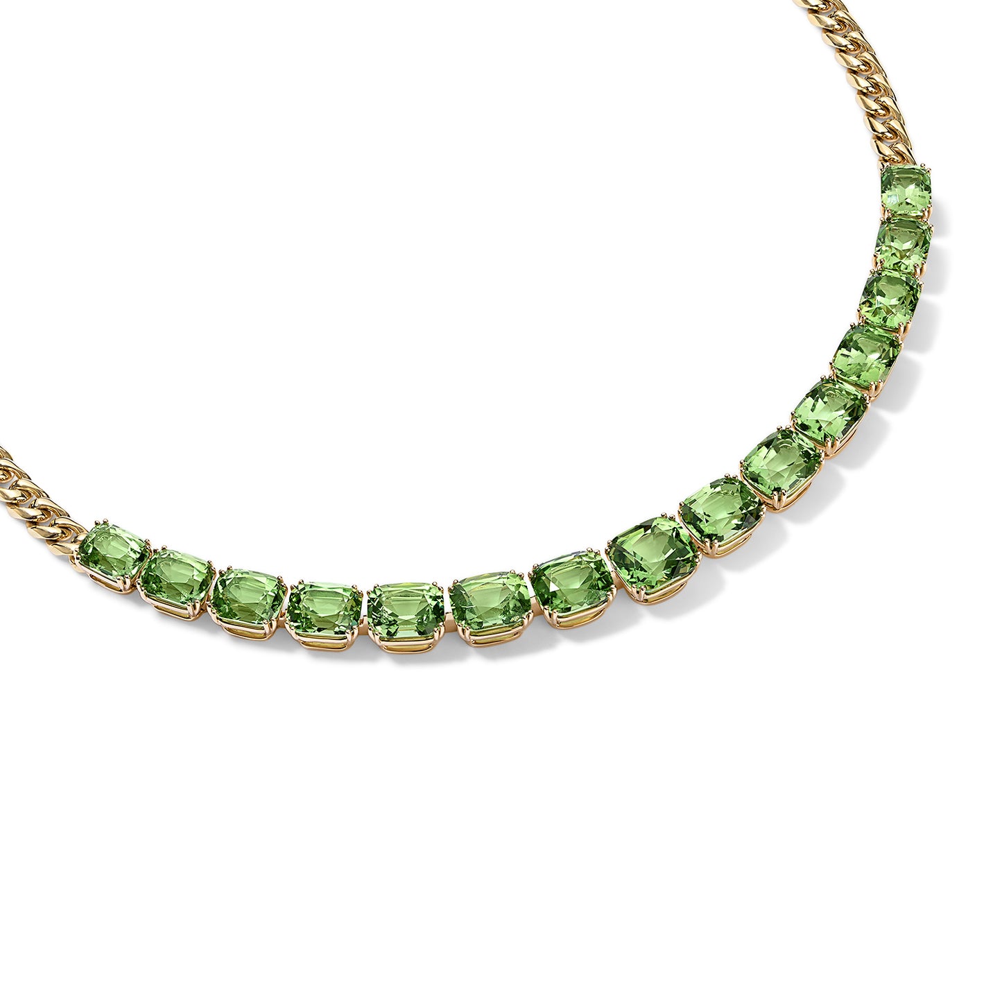 Peridot & Yellow Gold Necklace