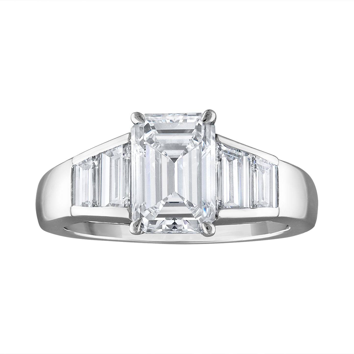 Emerald Cut Five Stone Diamond Ring