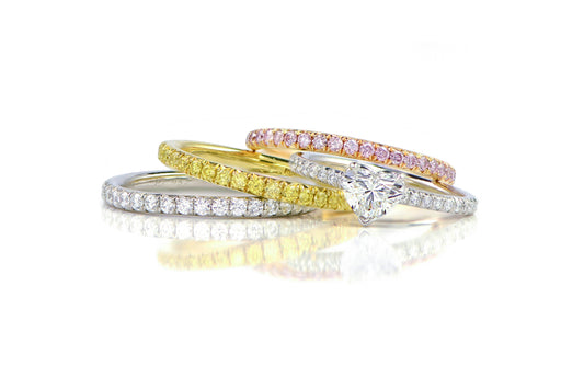 Chic and versatile stackable yellow gold ring by Susan Kottemann, suitable for personalizing with various metals and stones. Tailored to order in New York