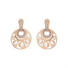 Load image into Gallery viewer, Mother of Pearl &amp; Diamond Earrings by Bulgari