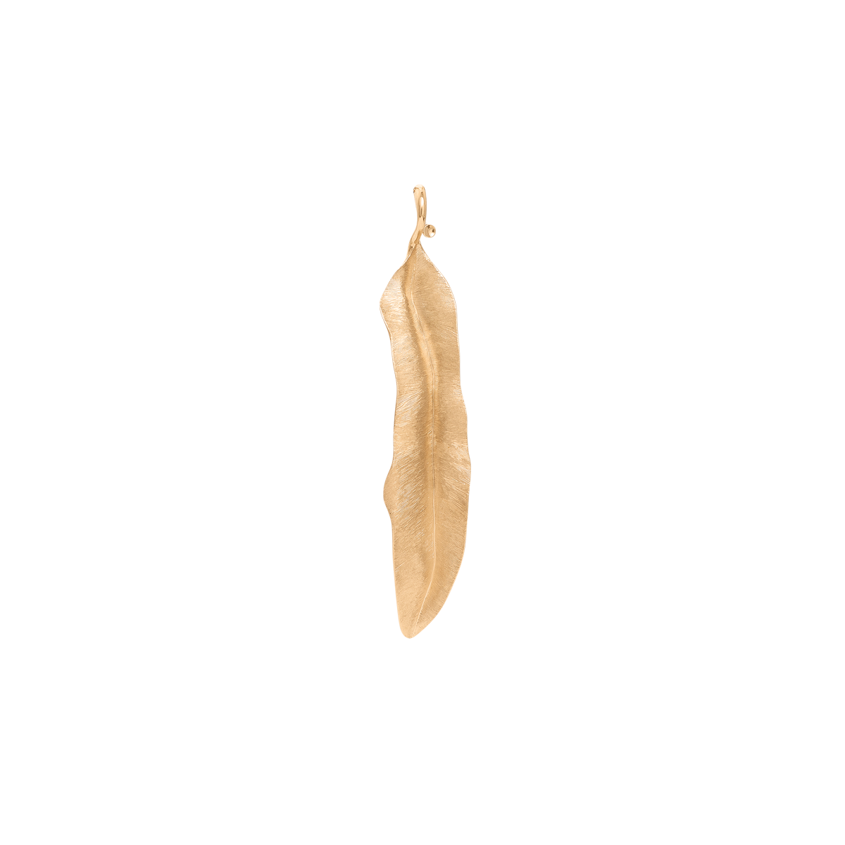 18K Yellow Gold Leaves Pendant