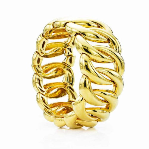 18K Gold Flexible Bangle Bracelet