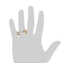 Load image into Gallery viewer, 18K Yellow Gold and Diamond Link Chain Ring