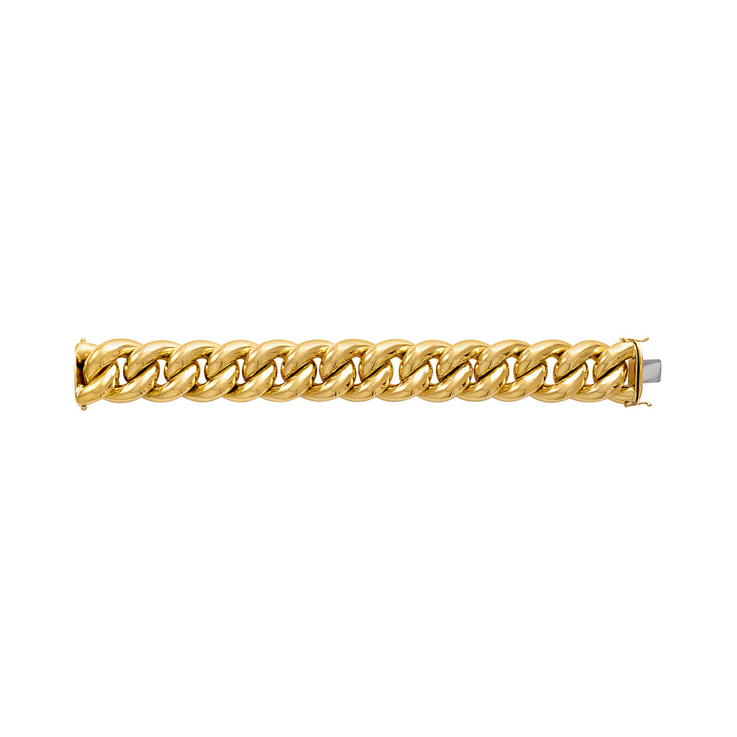 Chunky Round Curb Statement Bracelet