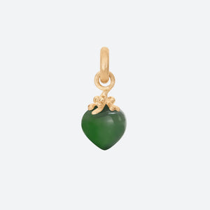Sweet Drops Charm in 18K Yellow Gold with Serpentine