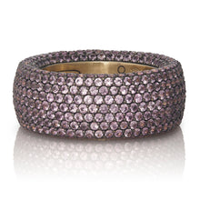 Load image into Gallery viewer, Light Pink Sapphire Pave Ring