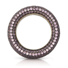 Load image into Gallery viewer, Light Pink Sapphire Pave Ring