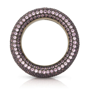 Light Pink Sapphire Pave Ring