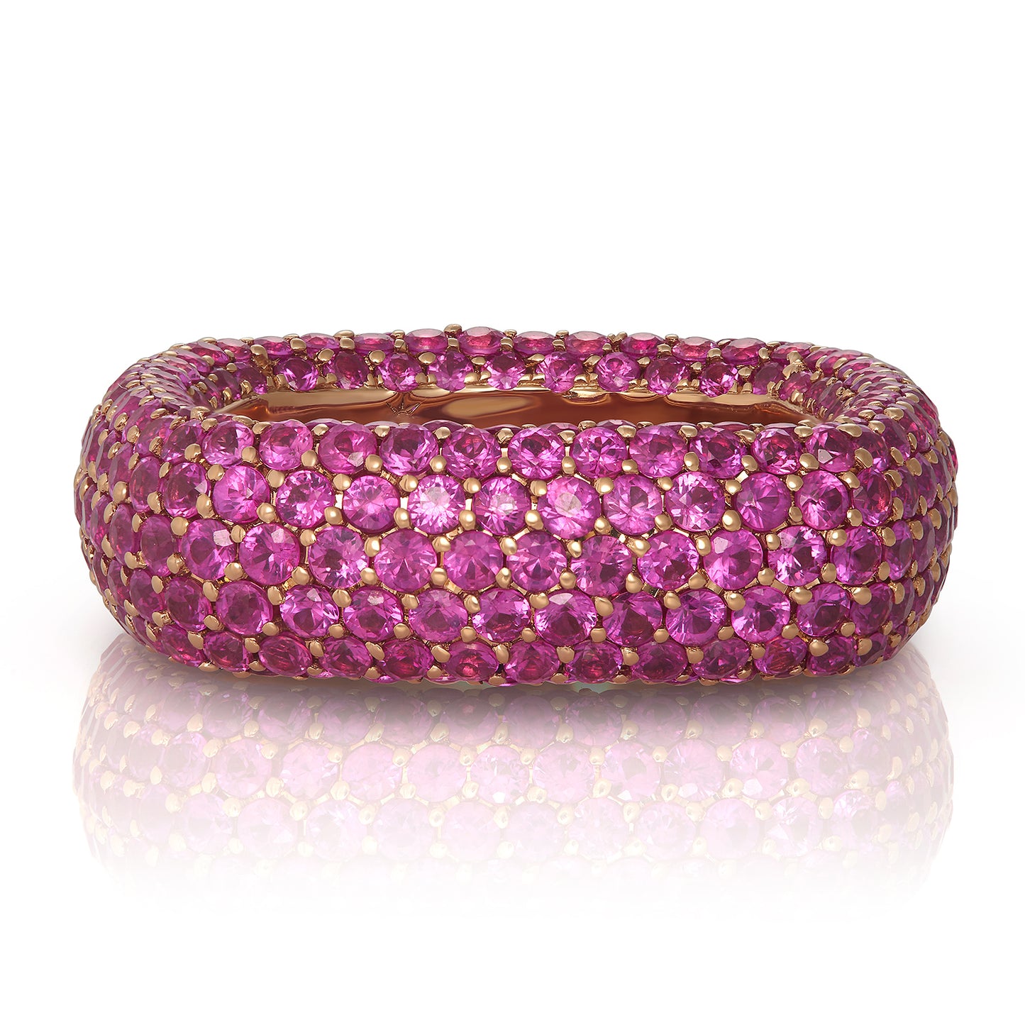 Pink Sapphire Pave Ring