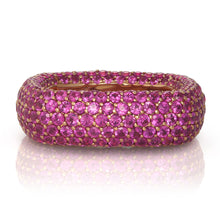 Load image into Gallery viewer, Pink Sapphire Pave Ring