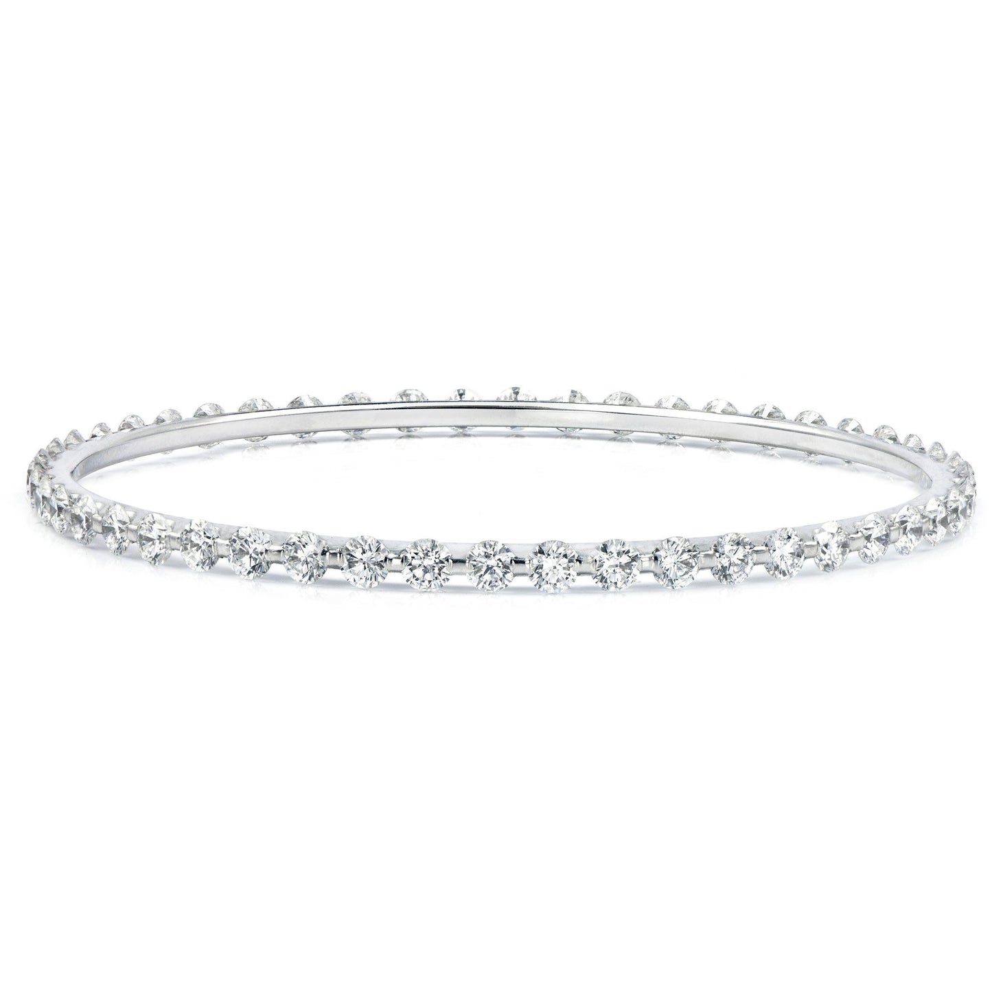 Diamond & 14K Gold Bangle Bracelet