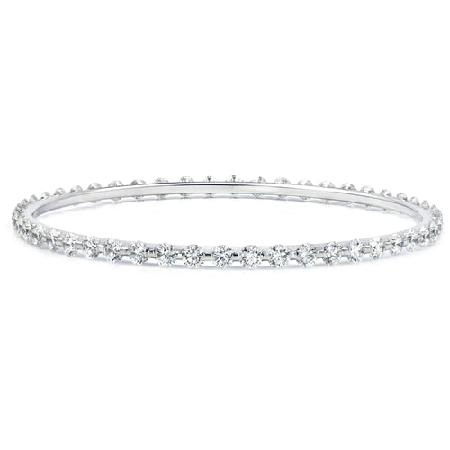 Diamond & 14K Gold Bangle Bracelet
