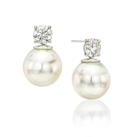 Diamond & South Sea Pearl Studs