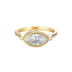 Oval Diamond Swivel Ring