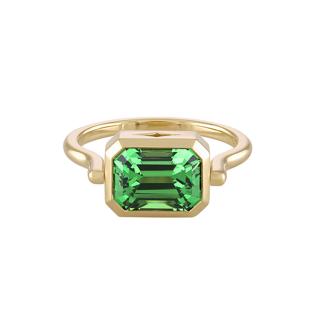 Tsavorite Garnet Swivel Ring